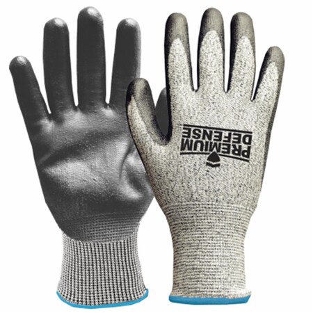 Big Time Products Mens Premium Defense Large Gray Cut Resistant Glove 241907